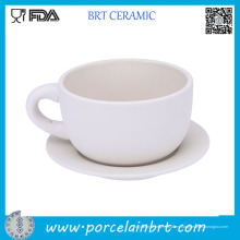 Taza de café de cerámica de Latte de alta calidad con el platillo